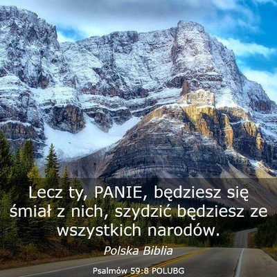 Picture 03 - Psalmów 59:8 POLUBG - Lecz ty, PANIE, będziesz się śmiał z nich, - Bible Verse Picture