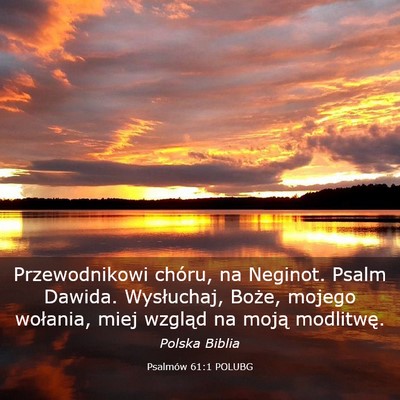 Picture 03 - Psalmów 61:1 POLUBG - Przewodnikowi chóru, na Neginot. Psalm Dawida.  - Bible Verse Picture