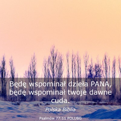 Picture 03 - Psalmów 77:11 POLUBG - Będę wspominał dzieła PANA, będę wspominał - Bible Verse Picture