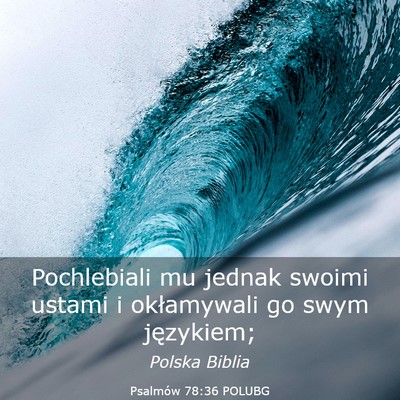 Picture 03 - Psalmów 78:36 POLUBG - Pochlebiali mu jednak swoimi ustami i okłamywali - Bible Verse Picture