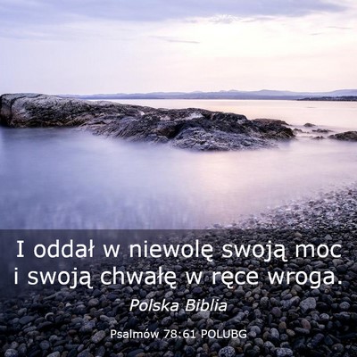 Picture 03 - Psalmów 78:61 POLUBG - I oddał w niewolę swoją moc i swoją chwałę - Bible Verse Picture
