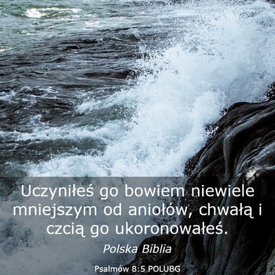 Picture 03 - Psalmów 8:5 POLUBG - Uczyniłeś go bowiem niewiele mniejszym od - Bible Verse Picture