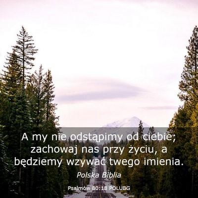 Picture 03 - Psalmów 80:18 POLUBG - A my nie odstąpimy od ciebie; zachowaj nas przy - Bible Verse Picture