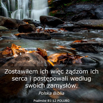 Picture 03 - Psalmów 81:12 POLUBG - Zostawiłem ich więc żądzom ich serca i - Bible Verse Picture