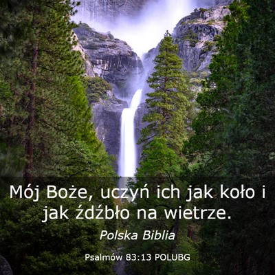Picture 03 - Psalmów 83:13 POLUBG - Mój Boże, uczyń ich jak koło i jak źdźbło - Bible Verse Picture