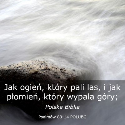 Picture 03 - Psalmów 83:14 POLUBG - Jak ogień, który pali las, i jak płomień, - Bible Verse Picture