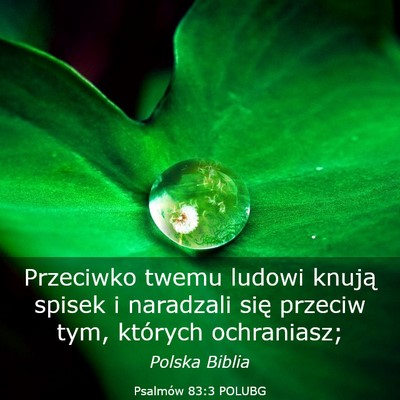 Picture 03 - Psalmów 83:3 POLUBG - Przeciwko twemu ludowi knują spisek i naradzali - Bible Verse Picture