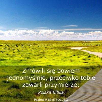 Picture 03 - Psalmów 83:5 POLUBG - Zmówili się bowiem jednomyślnie, przeciwko - Bible Verse Picture