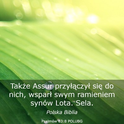Picture 03 - Psalmów 83:8 POLUBG - Także Assur przyłączył się do nich, wsparł - Bible Verse Picture