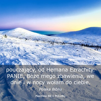 Picture 03 - Psalmów 88:1 POLUBG - pouczający, od Hemana Ezrachity. PANIE, Boże - Bible Verse Picture