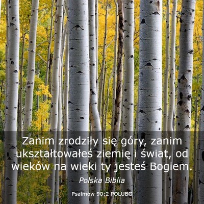 Picture 03 - Psalmów 90:2 POLUBG - Zanim zrodziły się góry, zanim - Bible Verse Picture