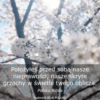 Picture 03 - Psalmów 90:8 POLUBG - Położyłeś przed sobą nasze nieprawości, - Bible Verse Picture