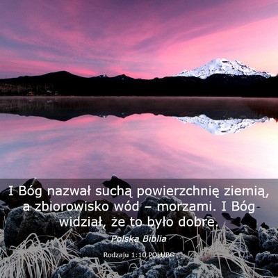 Picture 03 - Rodzaju 1:10 POLUBG - I Bóg nazwał suchą powierzchnię ziemią, a - Bible Verse Picture