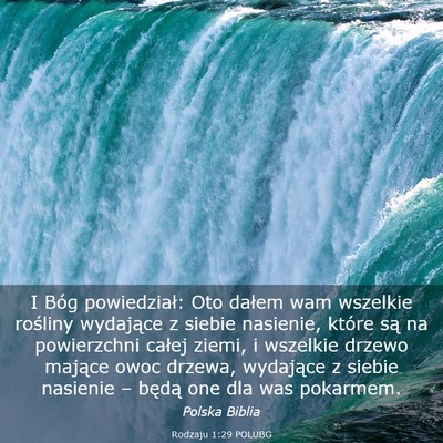 Picture 03 - Rodzaju 1:29 POLUBG - I Bóg powiedział: Oto dałem wam wszelkie - Bible Verse Picture