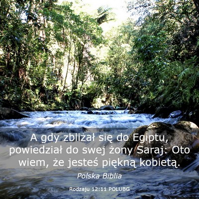 Picture 03 - Rodzaju 12:11 POLUBG - A gdy zbliżał się do Egiptu, powiedział do - Bible Verse Picture