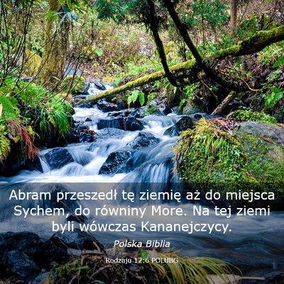 Picture 03 - Rodzaju 12:6 POLUBG - Abram przeszedł tę ziemię aż do miejsca - Bible Verse Picture