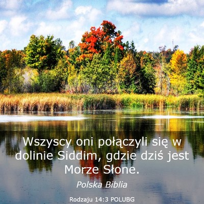 Picture 03 - Rodzaju 14:3 POLUBG - Wszyscy oni połączyli się w dolinie Siddim, - Bible Verse Picture