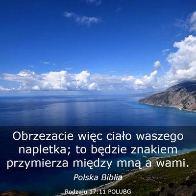 Picture 03 - Rodzaju 17:11 POLUBG - Obrzezacie więc ciało waszego napletka; to - Bible Verse Picture