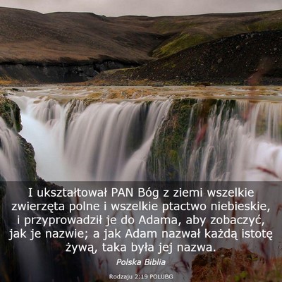 Picture 03 - Rodzaju 2:19 POLUBG - I ukształtował PAN Bóg z ziemi wszelkie - Bible Verse Picture
