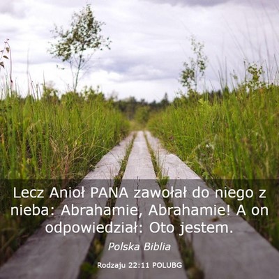 Picture 03 - Rodzaju 22:11 POLUBG - Lecz Anioł PANA zawołał do niego z nieba: - Bible Verse Picture