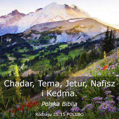 Picture 03 - Rodzaju 25:15 POLUBG - Chadar, Tema, Jetur, Nafisz i - Bible Verse Picture