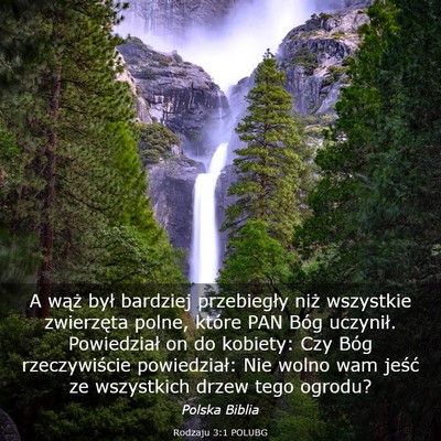 Picture 03 - Rodzaju 3:1 POLUBG - A wąż był bardziej przebiegły niż wszystkie - Bible Verse Picture