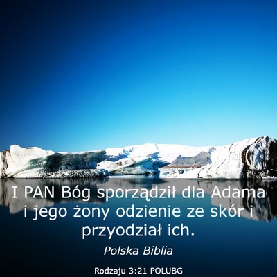 Picture 03 - Rodzaju 3:21 POLUBG - I PAN Bóg sporządził dla Adama i jego żony - Bible Verse Picture