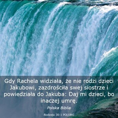 Picture 03 - Rodzaju 30:1 POLUBG - Gdy Rachela widziała, że nie rodzi dzieci - Bible Verse Picture