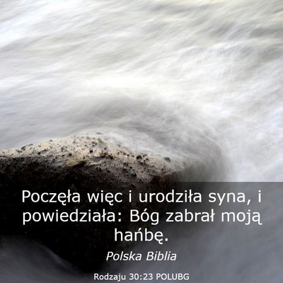 Picture 03 - Rodzaju 30:23 POLUBG - Poczęła więc i urodziła syna, i powiedziała: - Bible Verse Picture