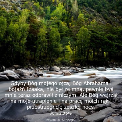 Picture 03 - Rodzaju 31:42 POLUBG - Gdyby Bóg mojego ojca, Bóg Abrahama i bojaźń - Bible Verse Picture
