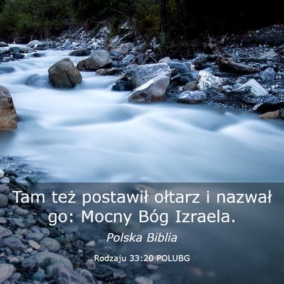 Picture 03 - Rodzaju 33:20 POLUBG - Tam też postawił ołtarz i nazwał go: Mocny - Bible Verse Picture