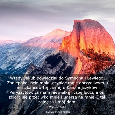 Picture 03 - Rodzaju 34:30 POLUBG - Wtedy Jakub powiedział do Symeona i Lewiego: - Bible Verse Picture
