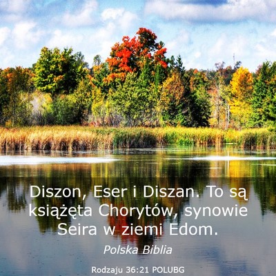 Picture 03 - Rodzaju 36:21 POLUBG - Diszon, Eser i Diszan. To są książęta - Bible Verse Picture