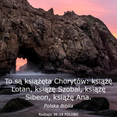 Picture 03 - Rodzaju 36:29 POLUBG - To są książęta Chorytów: książę Lotan, - Bible Verse Picture