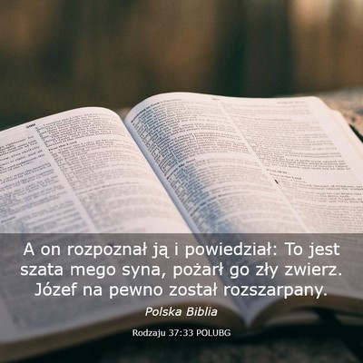 Picture 03 - Rodzaju 37:33 POLUBG - A on rozpoznał ją i powiedział: To jest szata - Bible Verse Picture