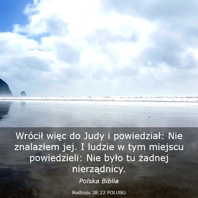 Picture 03 - Rodzaju 38:22 POLUBG - Wrócił więc do Judy i powiedział: Nie - Bible Verse Picture