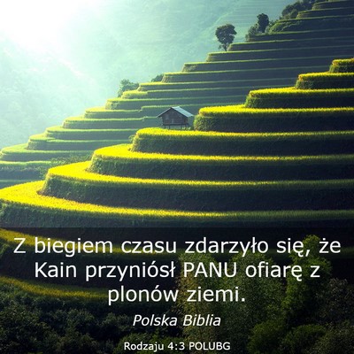 Picture 03 - Rodzaju 4:3 POLUBG - Z biegiem czasu zdarzyło się, że Kain - Bible Verse Picture