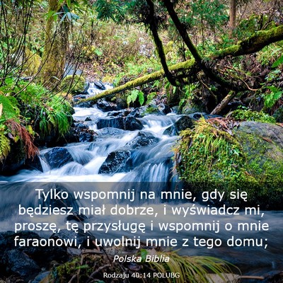 Picture 03 - Rodzaju 40:14 POLUBG - Tylko wspomnij na mnie, gdy się będziesz miał - Bible Verse Picture