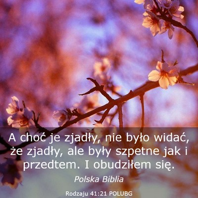 Picture 03 - Rodzaju 41:21 POLUBG - A choć je zjadły, nie było widać, że - Bible Verse Picture