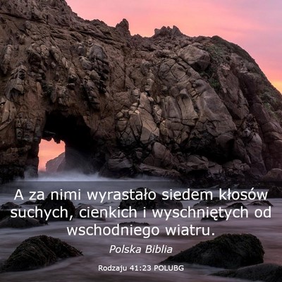 Picture 03 - Rodzaju 41:23 POLUBG - A za nimi wyrastało siedem kłosów suchych, - Bible Verse Picture