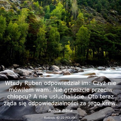 Picture 03 - Rodzaju 42:22 POLUBG - Wtedy Ruben odpowiedział im: Czyż nie mówiłem - Bible Verse Picture