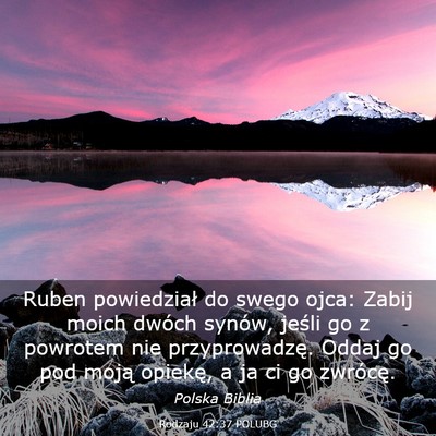 Picture 03 - Rodzaju 42:37 POLUBG - Ruben powiedział do swego ojca: Zabij moich - Bible Verse Picture