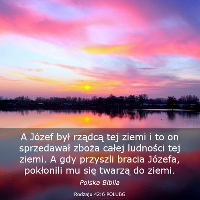 Picture 03 - Rodzaju 42:6 POLUBG - A Józef był rządcą tej ziemi i to on - Bible Verse Picture