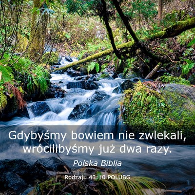 Picture 03 - Rodzaju 43:10 POLUBG - Gdybyśmy bowiem nie zwlekali, wrócilibyśmy - Bible Verse Picture