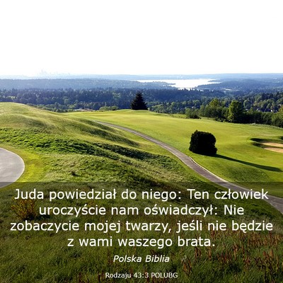 Picture 03 - Rodzaju 43:3 POLUBG - Juda powiedział do niego: Ten człowiek - Bible Verse Picture