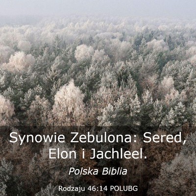 Picture 03 - Rodzaju 46:14 POLUBG - Synowie Zebulona: Sered, Elon i - Bible Verse Picture