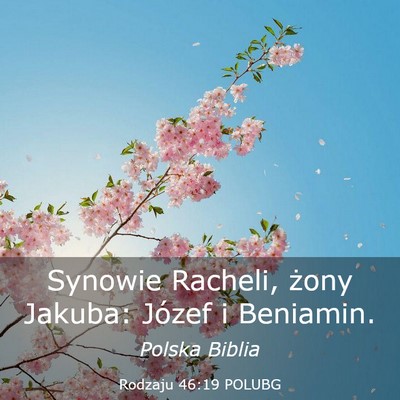 Picture 03 - Rodzaju 46:19 POLUBG - Synowie Racheli, żony Jakuba: Józef i - Bible Verse Picture