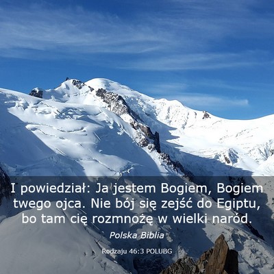 Picture 03 - Rodzaju 46:3 POLUBG - I powiedział: Ja jestem Bogiem, Bogiem twego - Bible Verse Picture