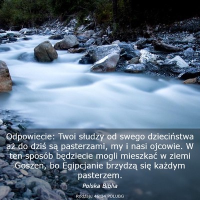 Picture 03 - Rodzaju 46:34 POLUBG - Odpowiecie: Twoi słudzy od swego dzieciństwa - Bible Verse Picture