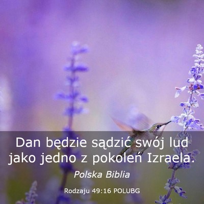 Picture 03 - Rodzaju 49:16 POLUBG - Dan będzie sądzić swój lud jako jedno z - Bible Verse Picture